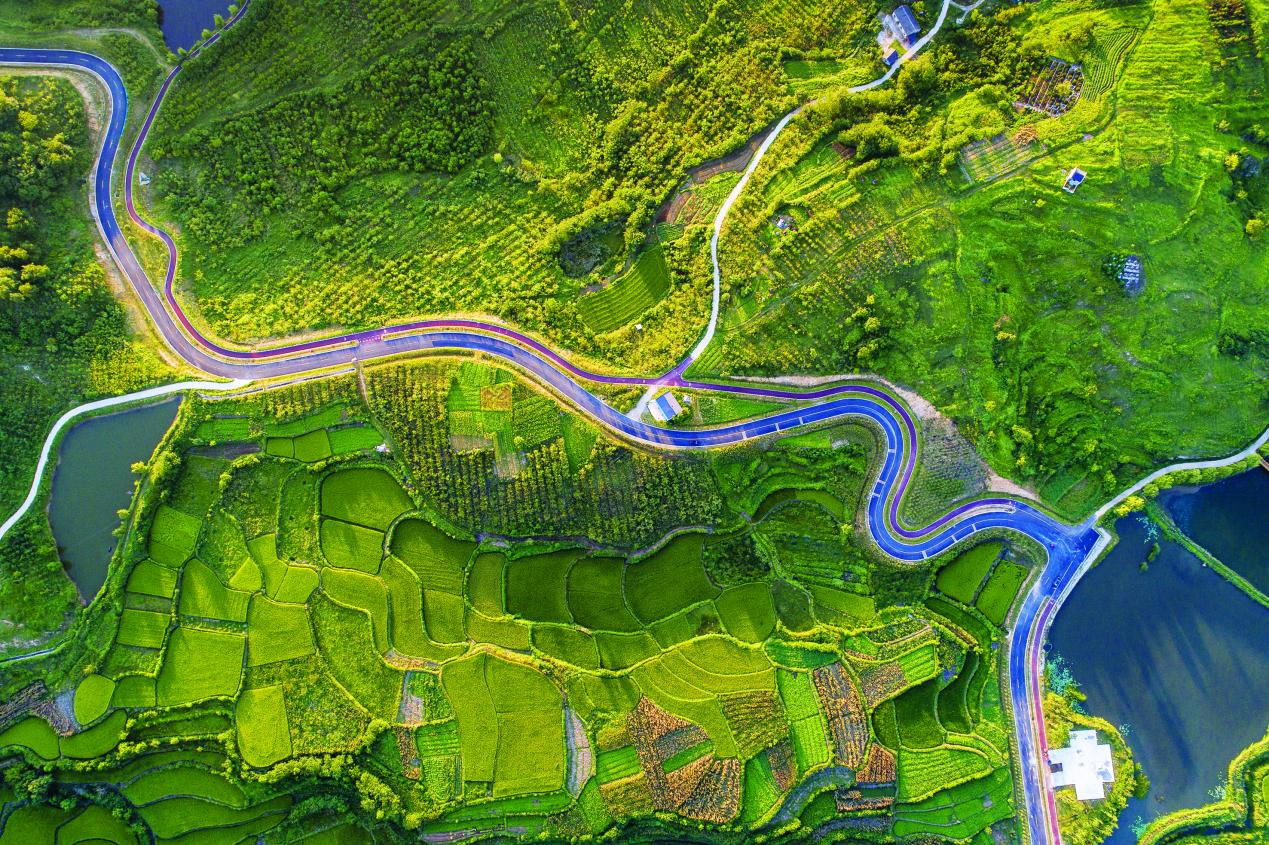 肥東縣青天路。合肥市交通運輸局供圖